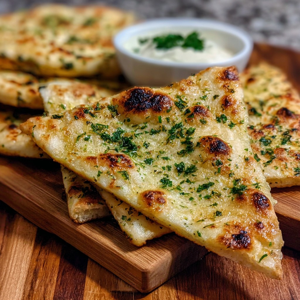 Air Fryer Garlic Flatbread - Quick & Delicious
