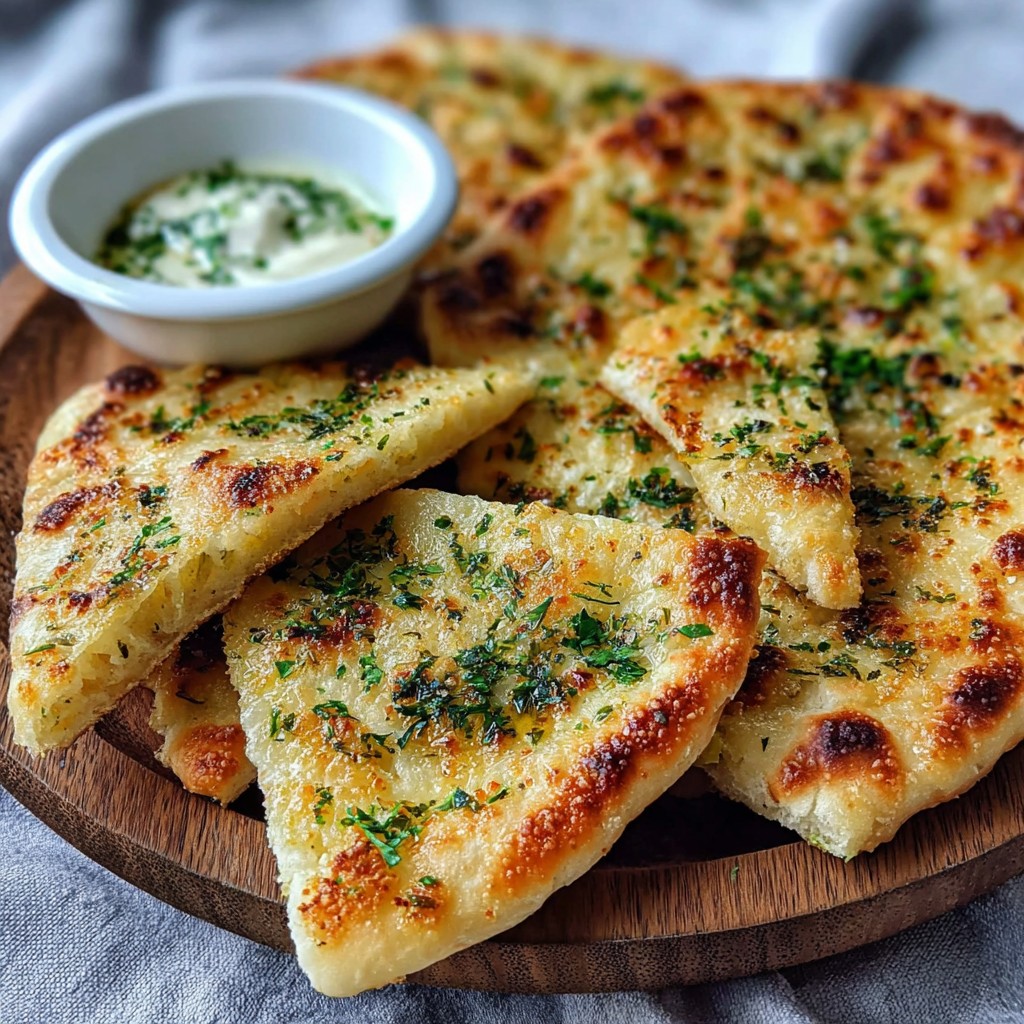 Air Fryer Garlic Flatbread - Quick & Delicious