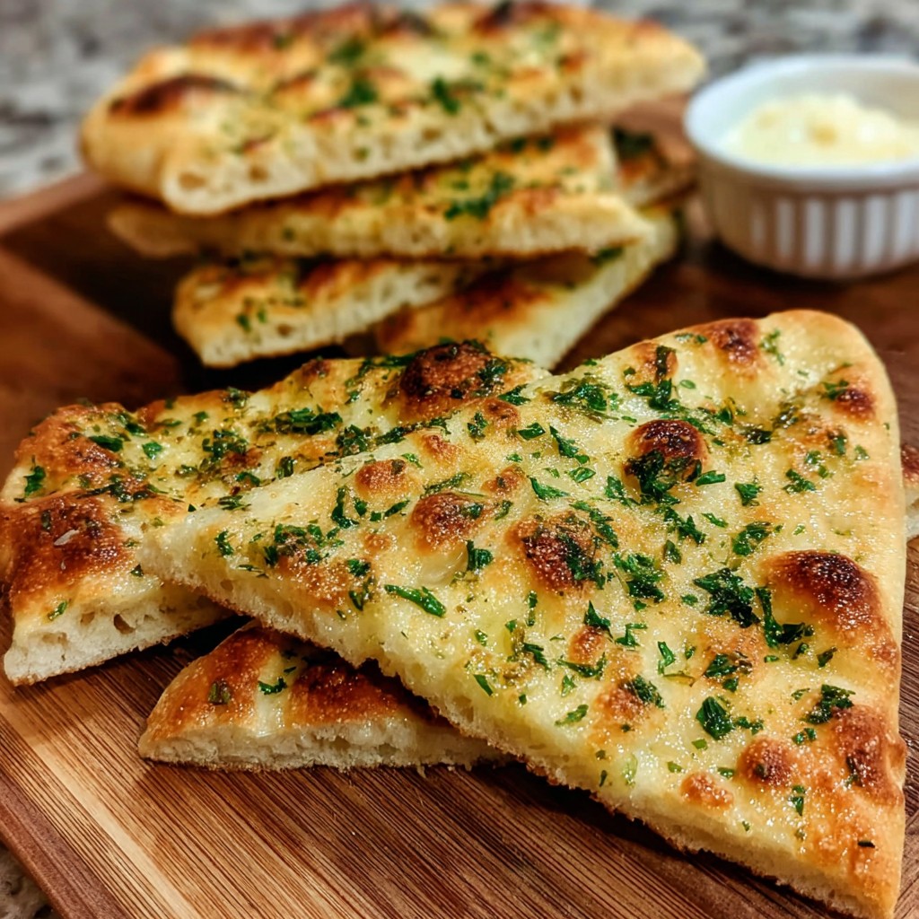 Air Fryer Garlic Flatbread - Quick & Delicious