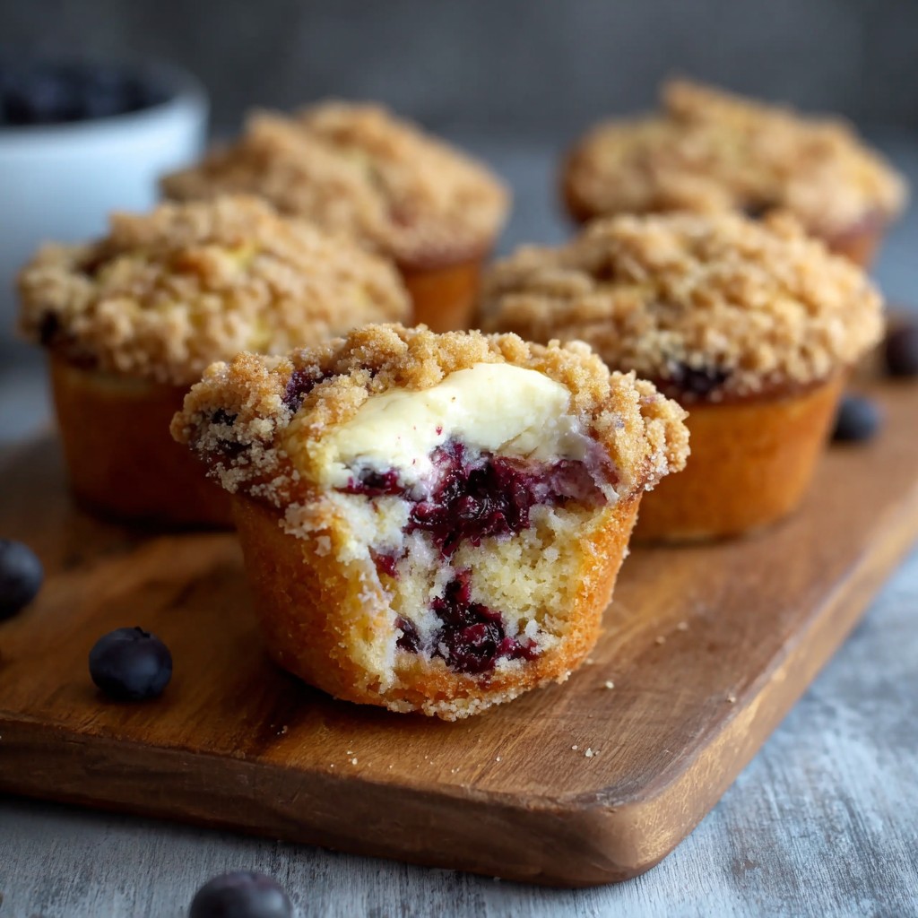 Blueberry Cheesecake Crumble Muffins: A Delicious Treat