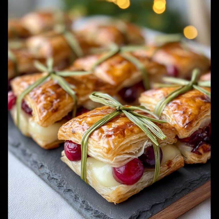 Cranberry Brie Puff Pastry Gifts – Cute Christmas Snack