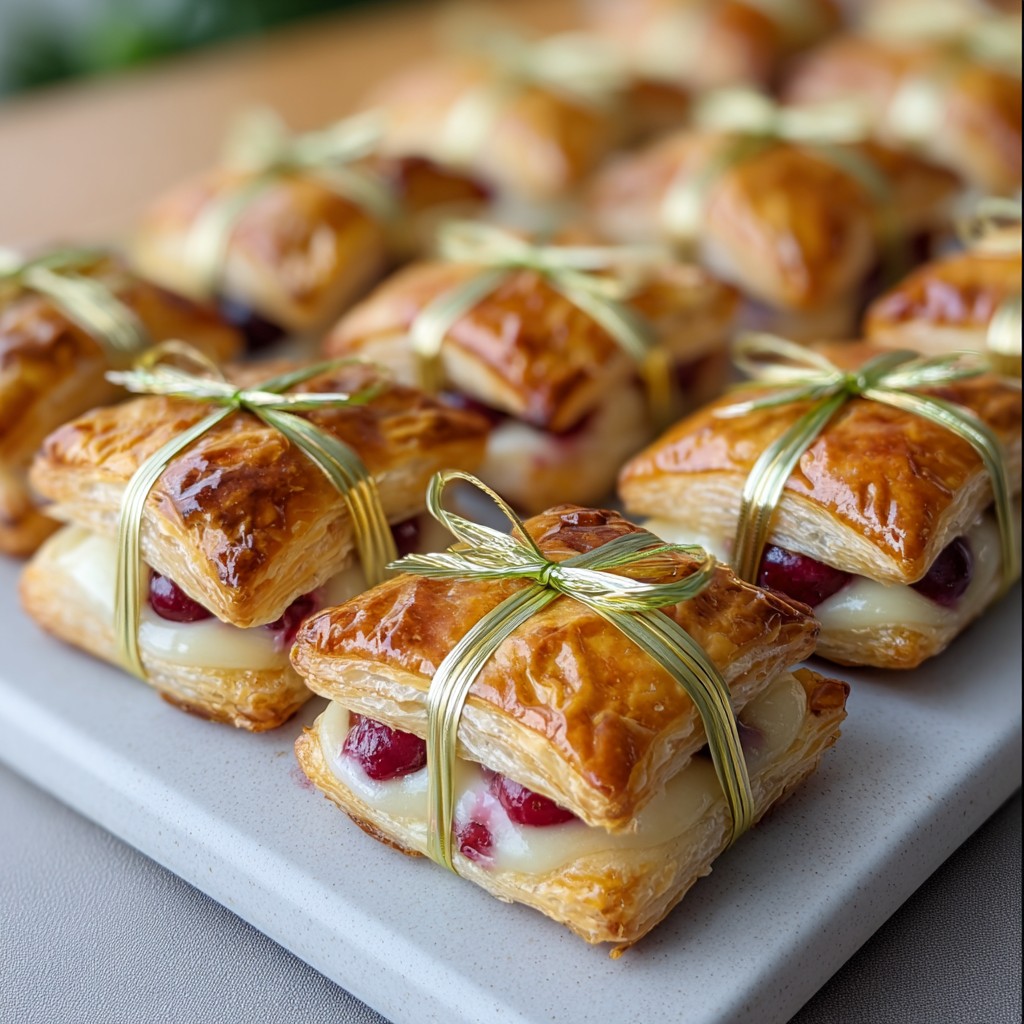 Cranberry Brie Puff Pastry Gifts – Cute Christmas Snack