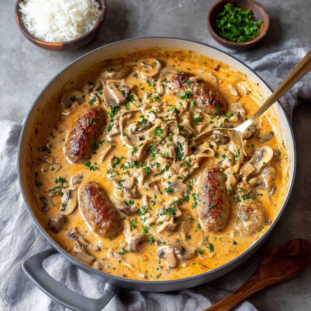 Creamy Sausage Stroganoff Recipe