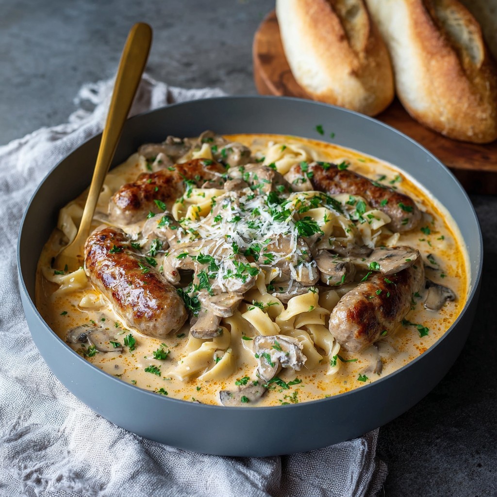 Creamy Sausage Stroganoff Recipe