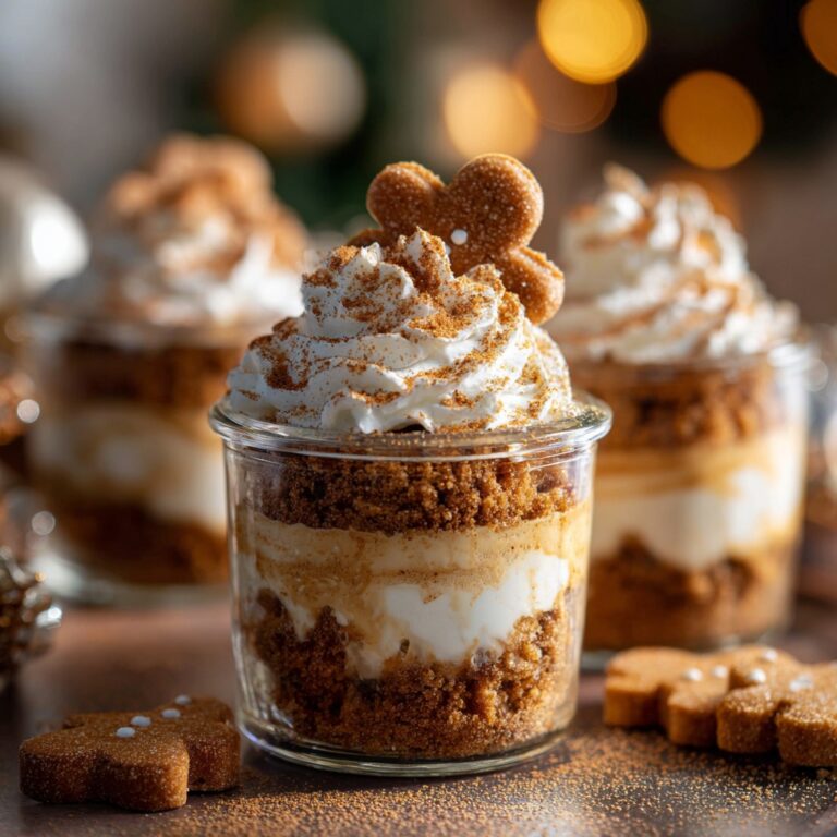 Gingerbread Pudding Cups – A Festive No-Bake Christmas Dessert