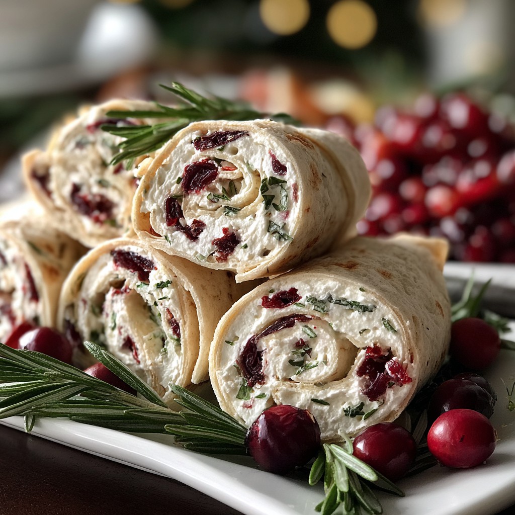 Holiday Cranberry Roll Ups – Easy Make-Ahead Christmas Appetizer