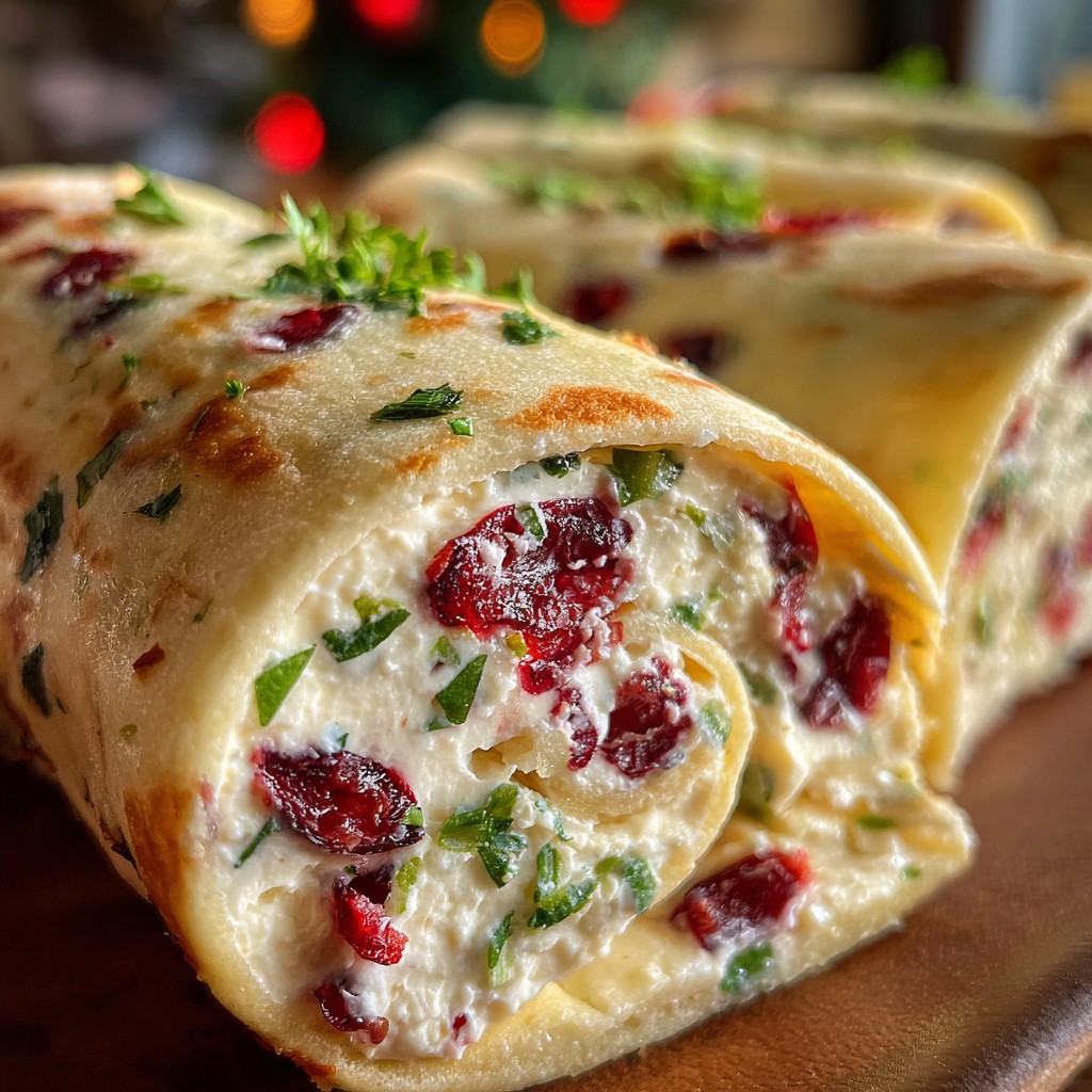 Holiday Cranberry Roll Ups – Easy Make-Ahead Christmas Appetizer