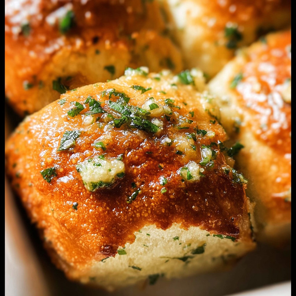Homemade Garlic Dinner Rolls – Buttery, Fluffy & Easy
