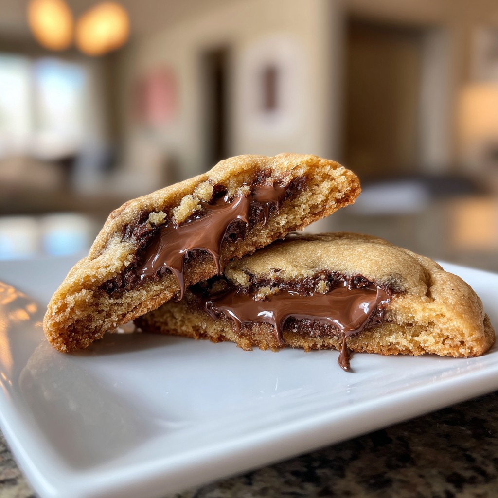 Nutella Stuffed Cookies