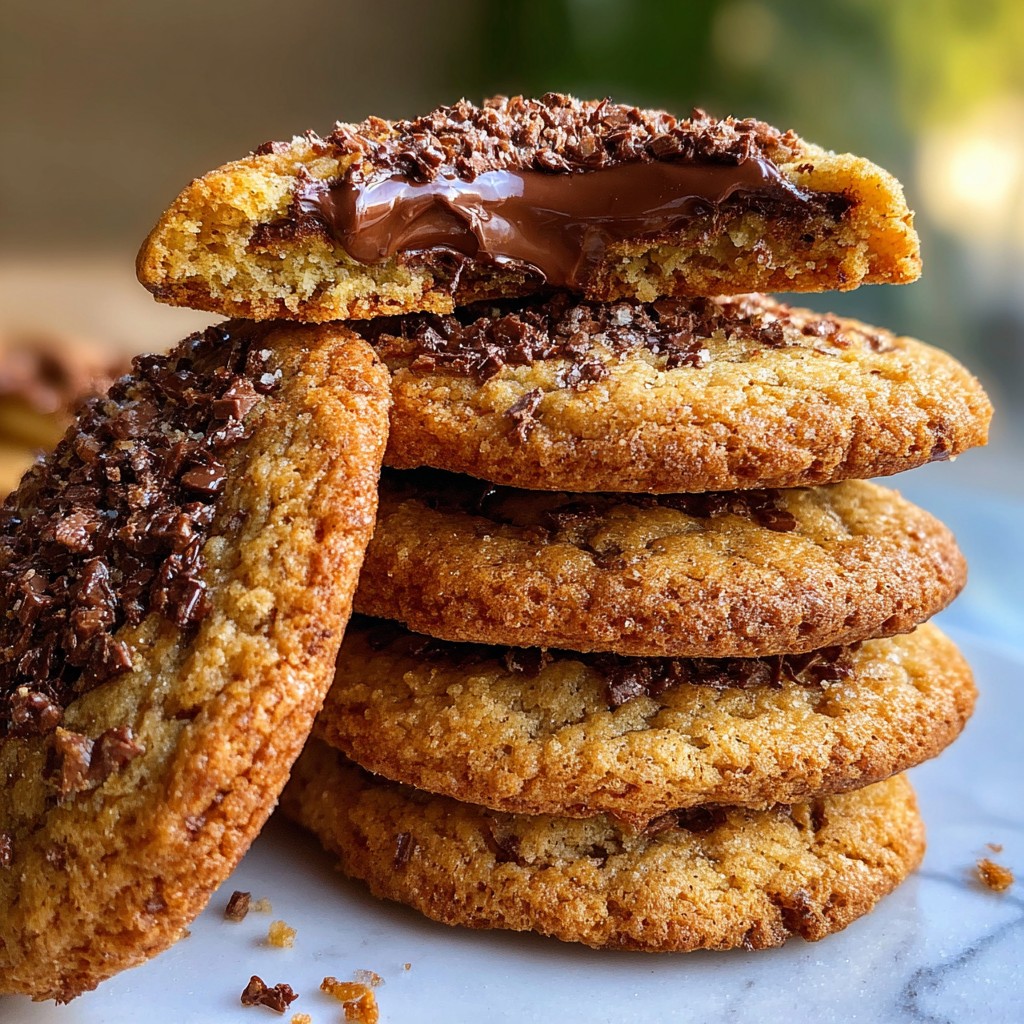 Nutella Stuffed Cookies