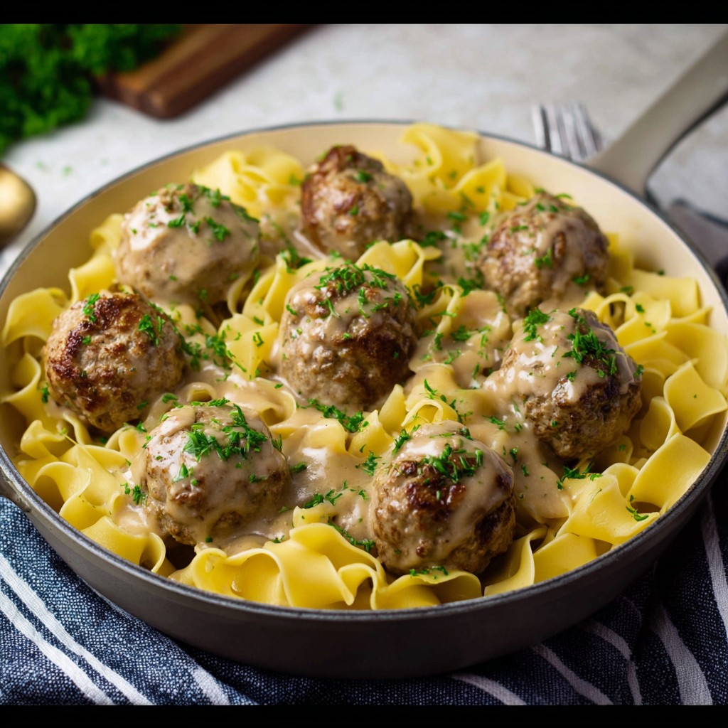 One-Pan Swedish Meatballs and Noodles