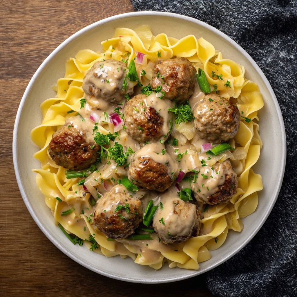 One-Pan Swedish Meatballs and Noodles