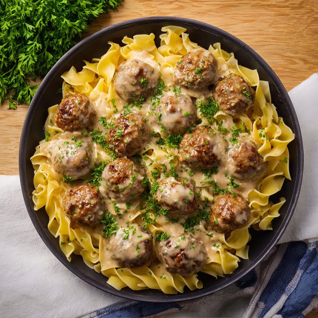 One-Pan Swedish Meatballs and Noodles