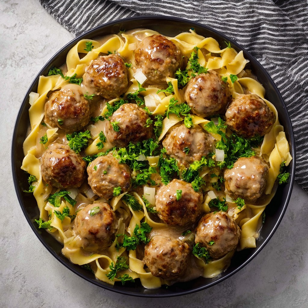 One-Pan Swedish Meatballs and Noodles
