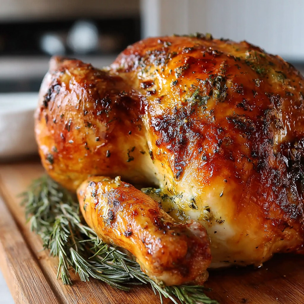 Perfect Roast Turkey – Juicy with Herb Butter Under the Skin