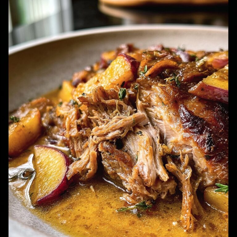 Slow-Cooked Apple Cider Pork – Sweet, Savory & Perfect for Chilly Nights