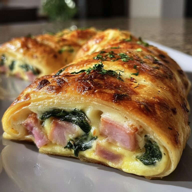 Spinach Ham Breakfast Roll – Easy Brunch Recipe Idea