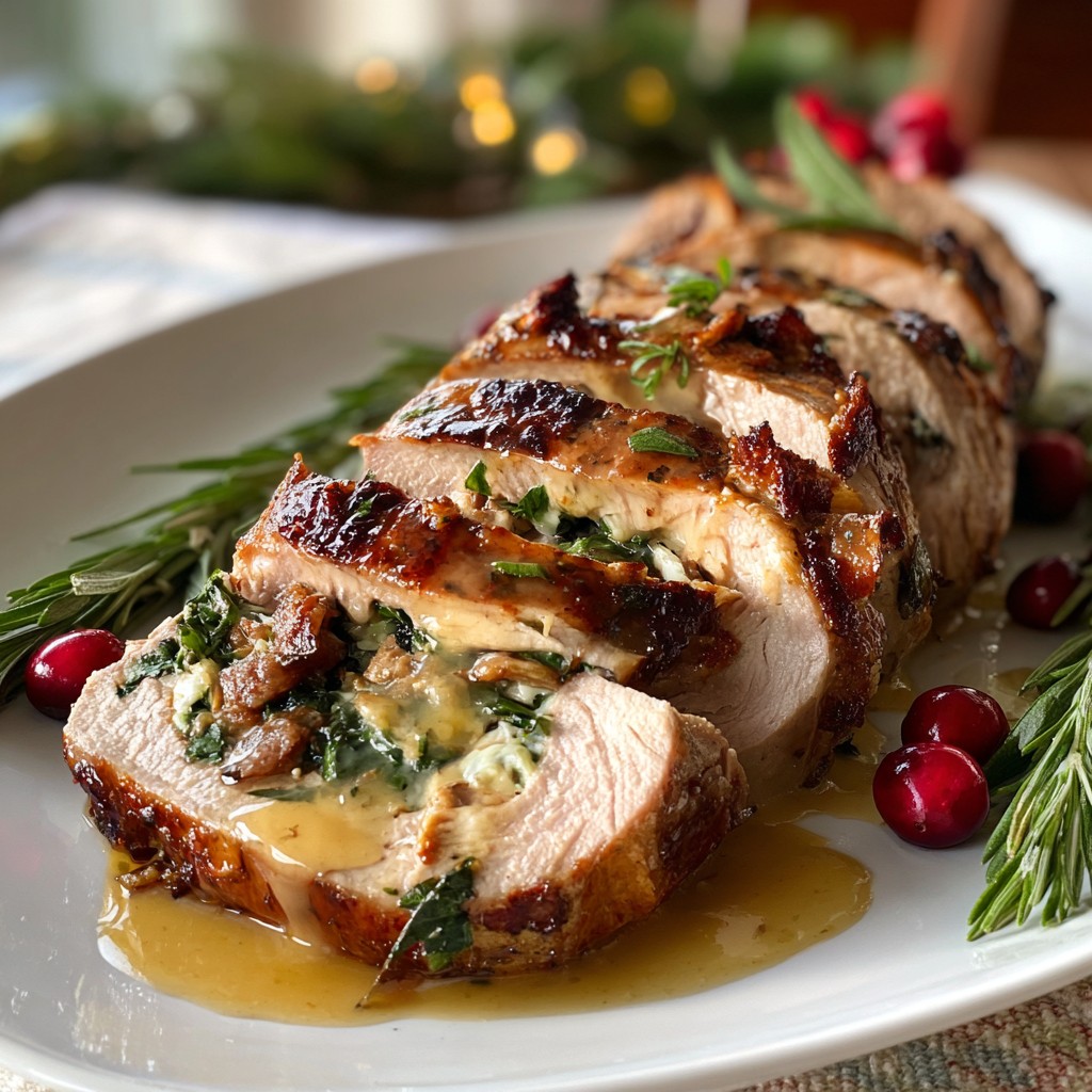Stuffed Pork Tenderloin – Elegant & Flavorful Christmas Main Dish