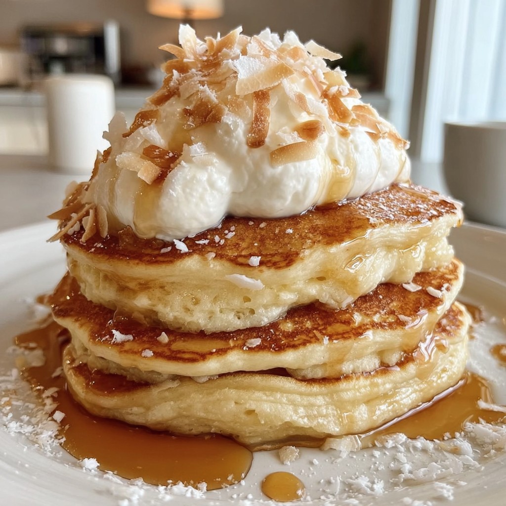 Sweet Coconut Cream Pancakes – Fluffy, Tropical & Irresistible