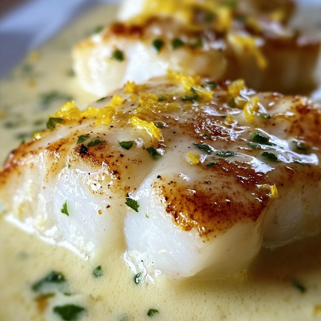 Baked Cod in Coconut Lemon Cream Sauce – Light & Luscious