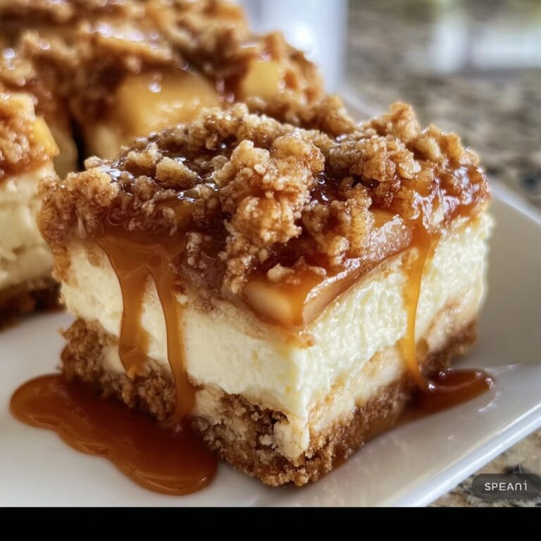 Caramel Apple Cheesecake Bars – A Decadent Fall Dessert