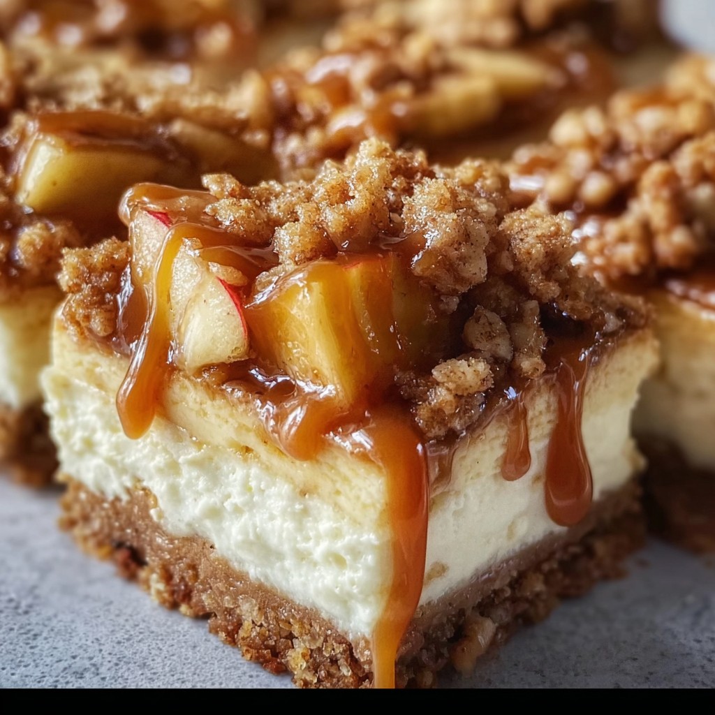 Caramel Apple Cheesecake Bars – A Decadent Fall Dessert