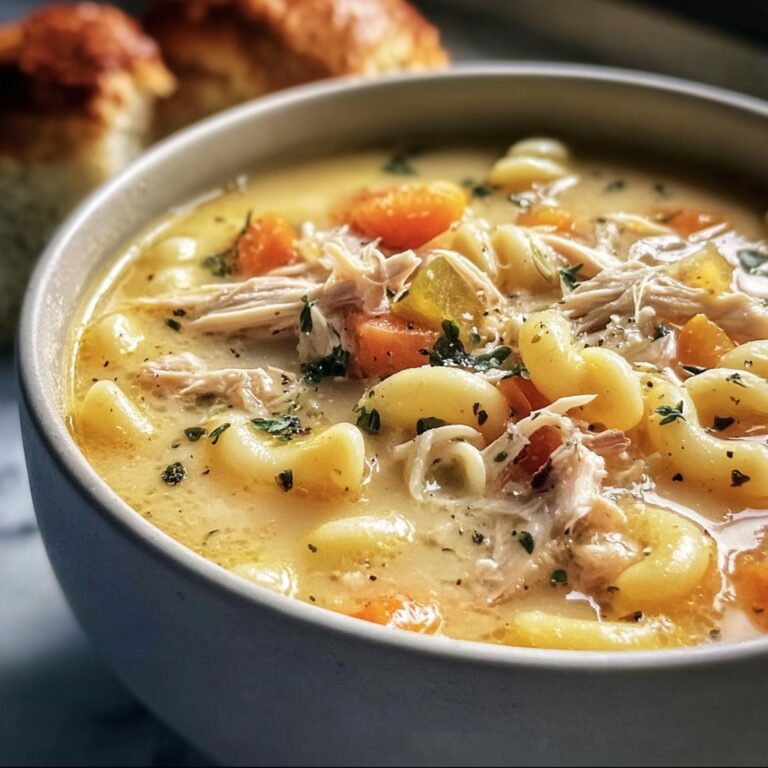 Cozy Chicken Mac Soup – Creamy, Cheesy & Comforting