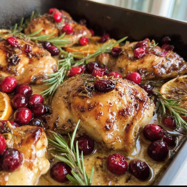 Cranberry Rosemary One-Pan Chicken – A Festive Fall Dinner Idea