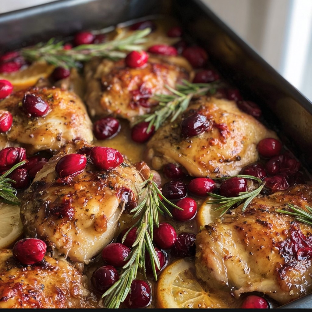 Cranberry Rosemary One-Pan Chicken – A Festive Fall Dinner Idea
