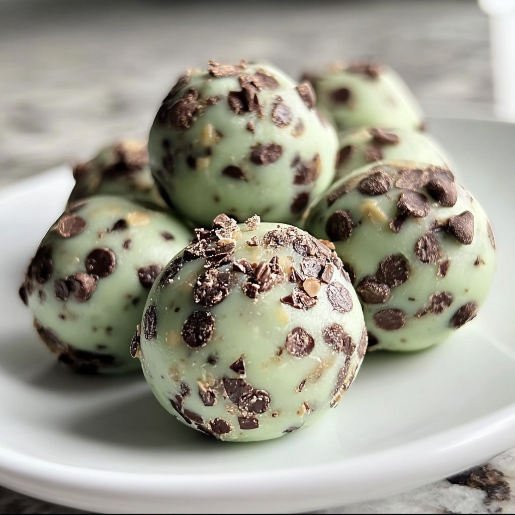 Healthy Mint Protein Bites – Chocolate Chip Energy Boosters
