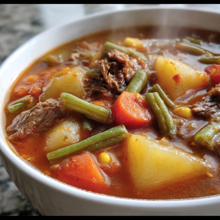 Hearty Beef & Vegetable Soup – Comfort in a Bowl