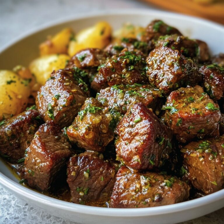 High Protein Slow Cooker Garlic Butter Beef Bites – Easy Dinner Recipe!