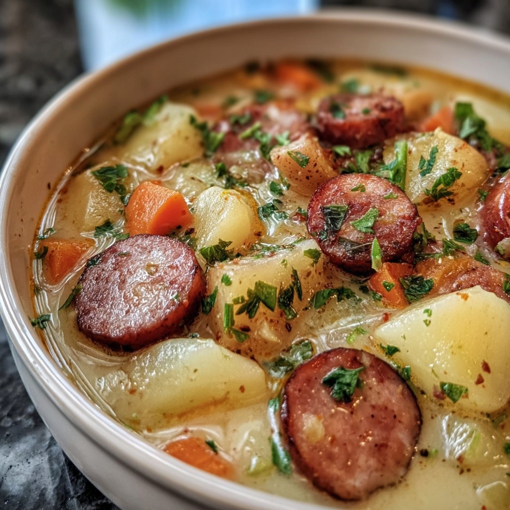 Kielbasa Potato Soup – Smoky, Creamy & Hearty