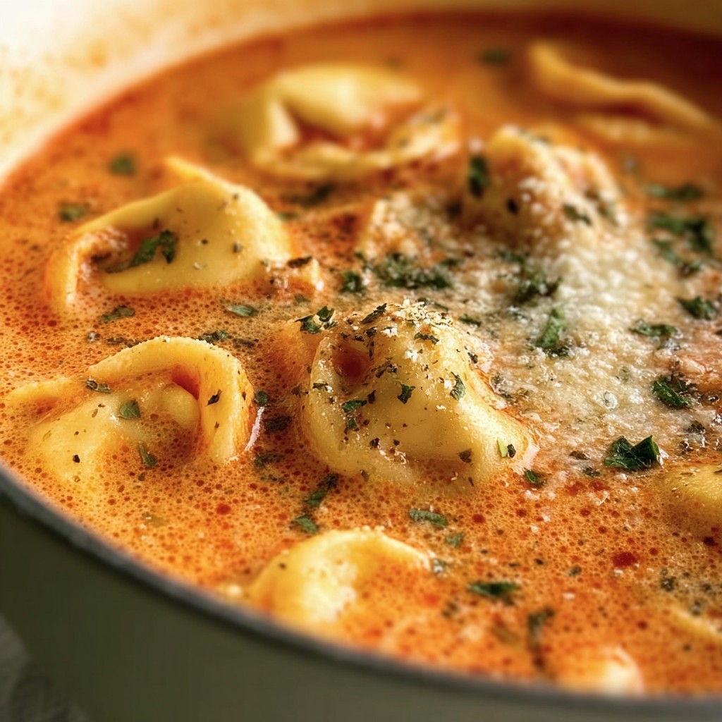 Rich Tomato Tortellini Soup – Creamy, Cheesy & Comforting