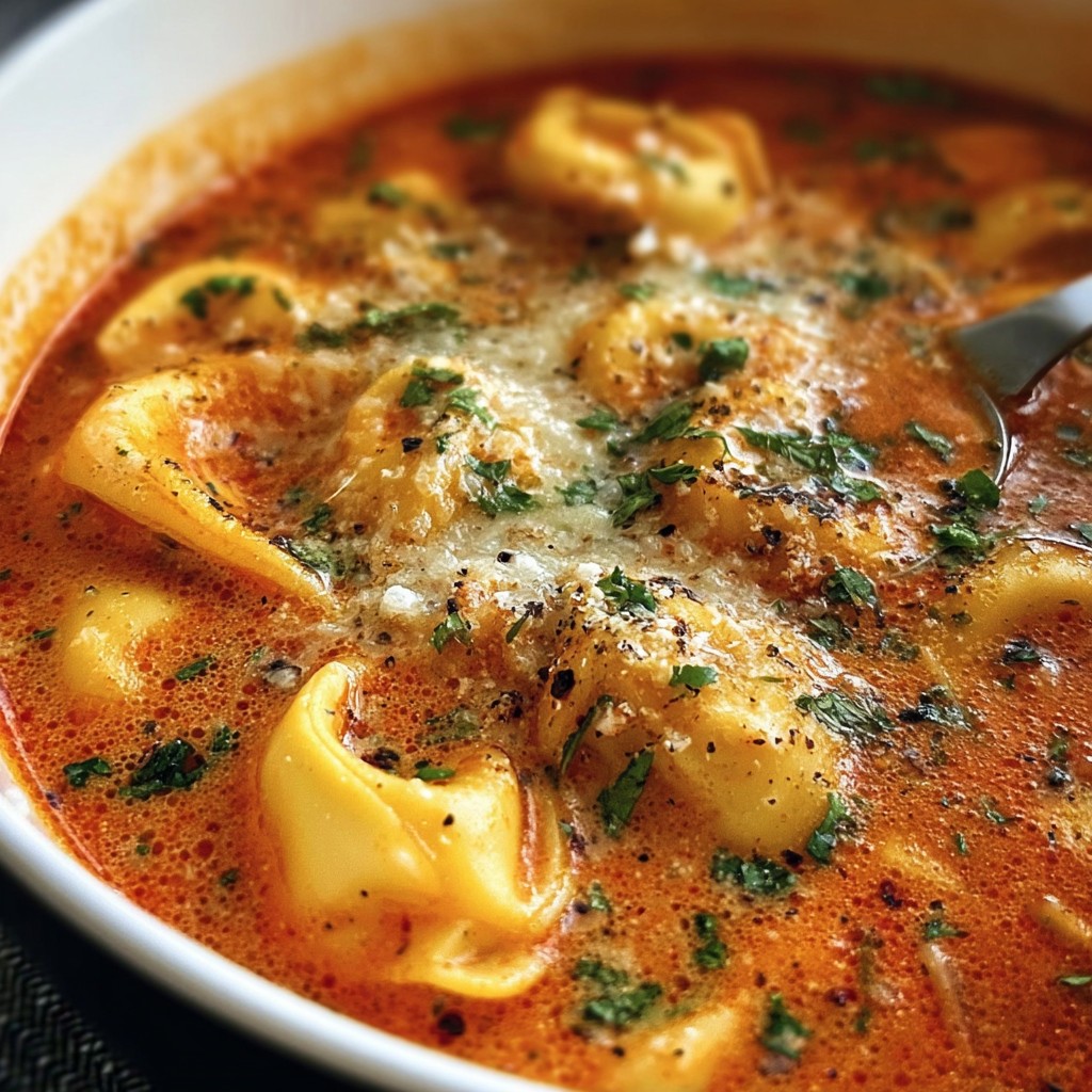 Rich Tomato Tortellini Soup – Creamy, Cheesy & Comforting