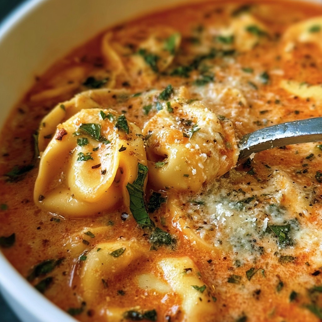 Rich Tomato Tortellini Soup – Creamy, Cheesy & Comforting