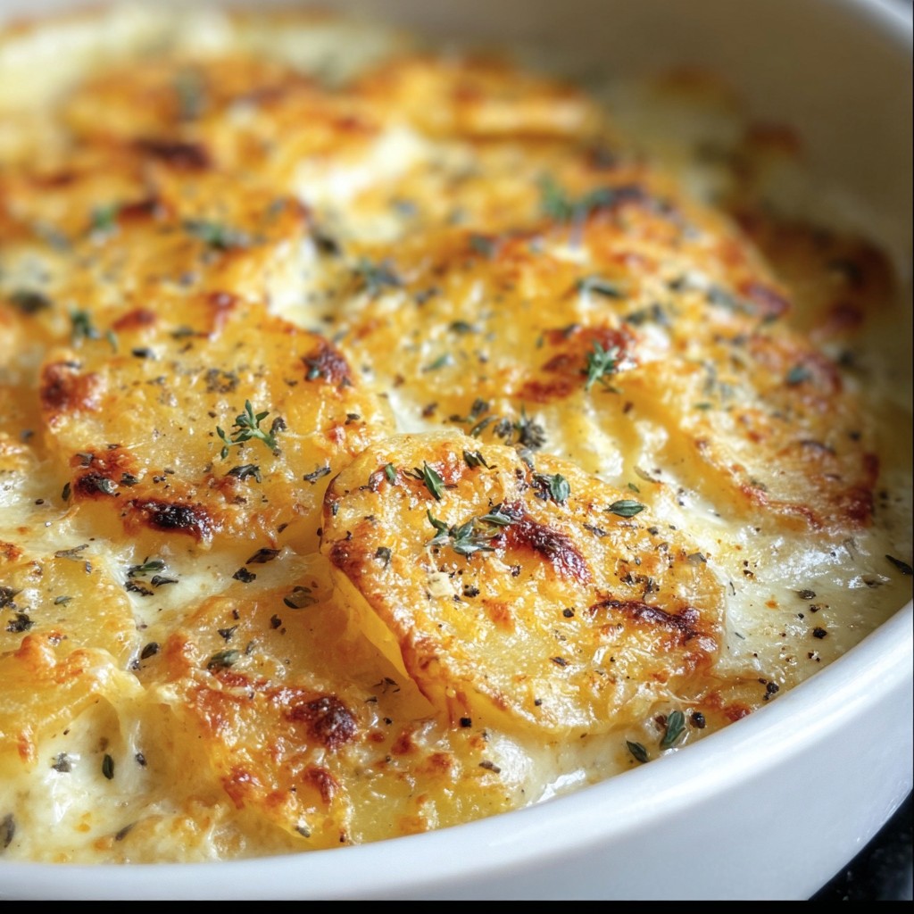 Slow Cooker Cheesy Scalloped Potatoes