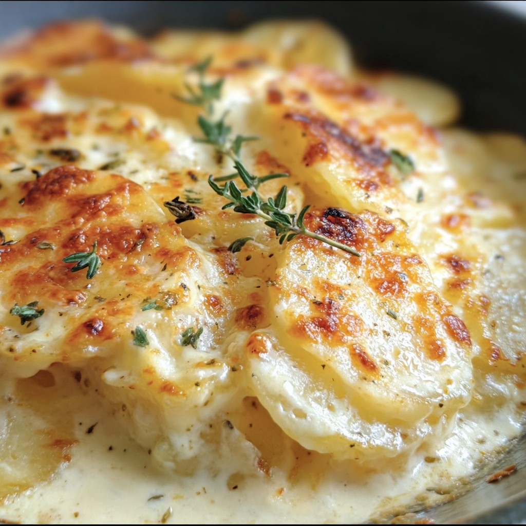 Slow Cooker Cheesy Scalloped Potatoes