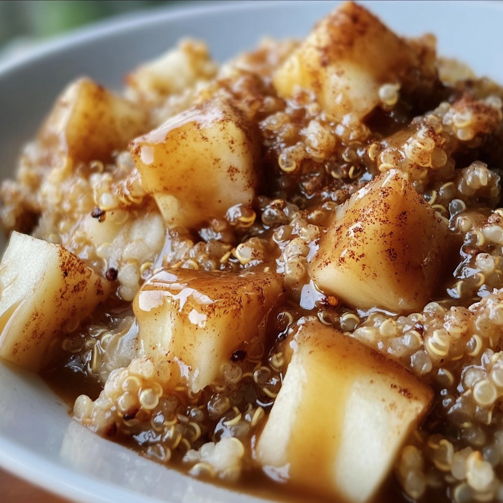 Warm Apple Cinnamon Quinoa Bowl – Healthy Morning Fuel